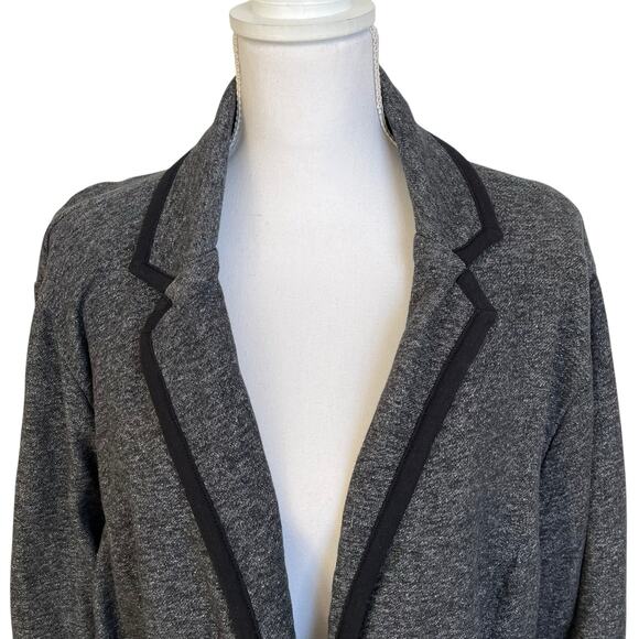 Torrid Blazer Womens Sz 3 22/24W Plus Grey Black Trim 100% Cotton Comfy Classic - Picture 2 of 6